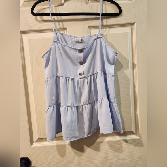 Paper Crane Tops - Paper Crane Women's Blue Spaghetti Strap Tank Top Size Medium NWOT